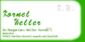 kornel weller business card